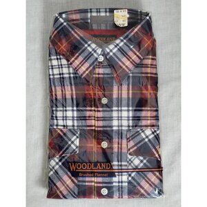 Vintage Woodland Brushed Flannel Shirt Deadstock Men's XL NEW! 70s Unisex
